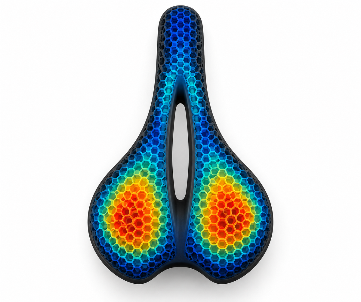 AeroFlow — Selle Vélo 3D Carbone Ultralégère 120g